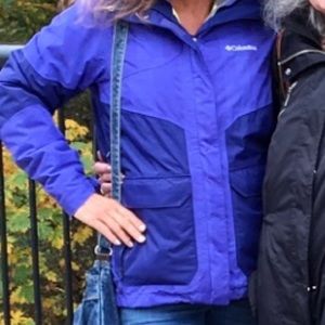 Columbia Jacket Interchange Omni thermal & Omni shield  blue jacket w/hood, S